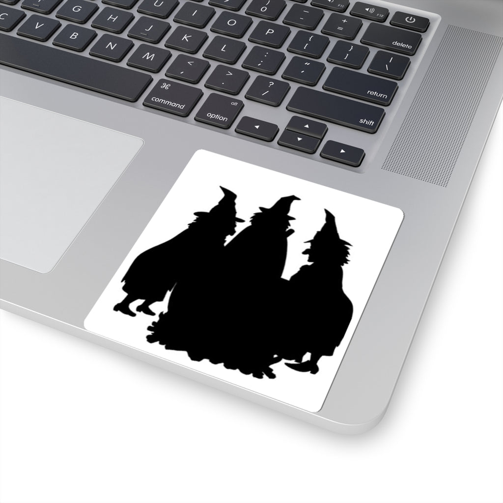 Witch Silhouette Kiss-Cut Sticker — Halloween Witch Trio Decal