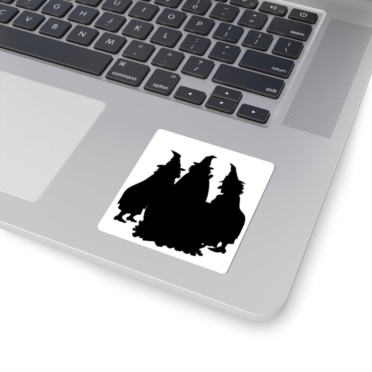 Witch Silhouette Kiss-Cut Sticker — Halloween Witch Trio Decal