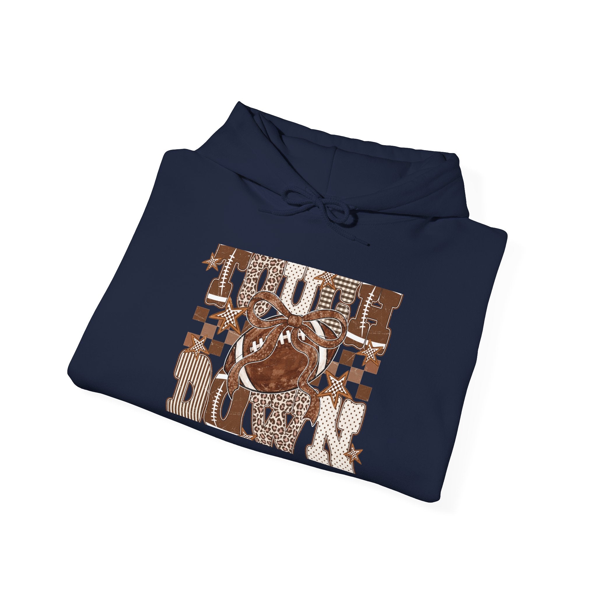 Retro Brown 'Groove Baby' Graphic Hoodie — Vintage Checkerboard Planet Design