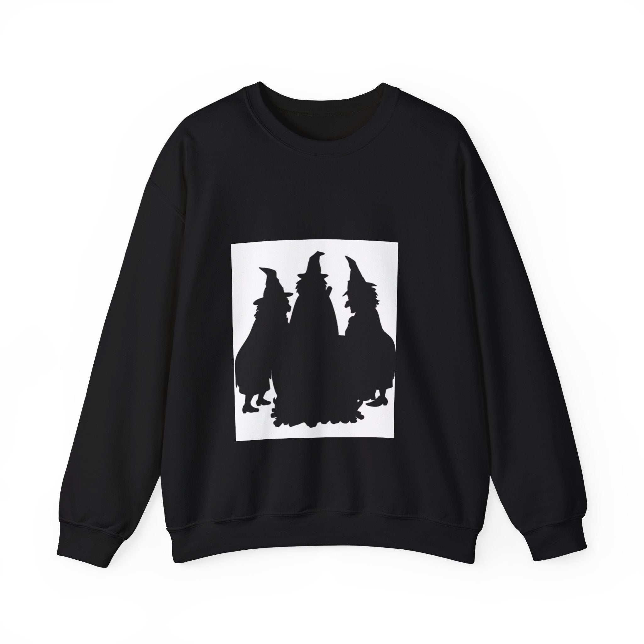 Witch Silhouette Crewneck Sweatshirt – Spooky Trio Halloween Pullover
