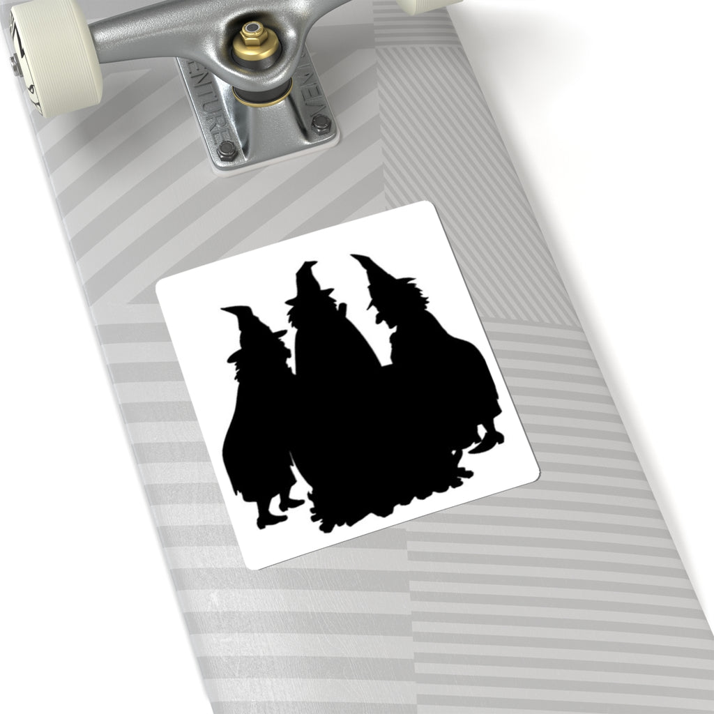 Witch Silhouette Kiss-Cut Sticker — Halloween Witch Trio Decal