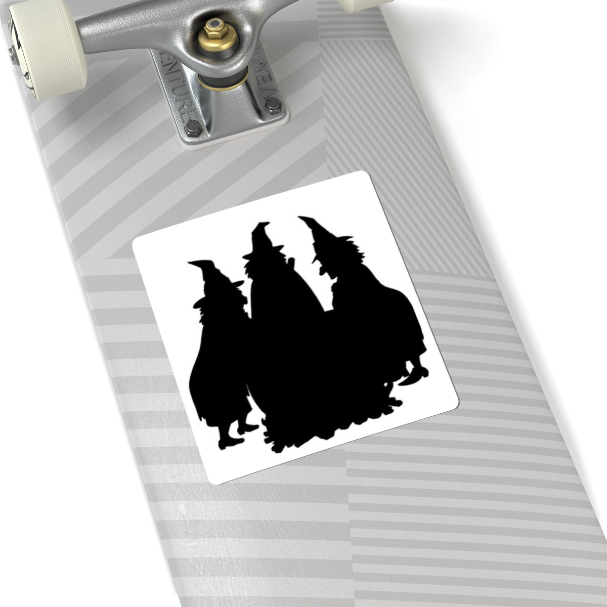 Witch Silhouette Kiss-Cut Sticker — Halloween Witch Trio Decal