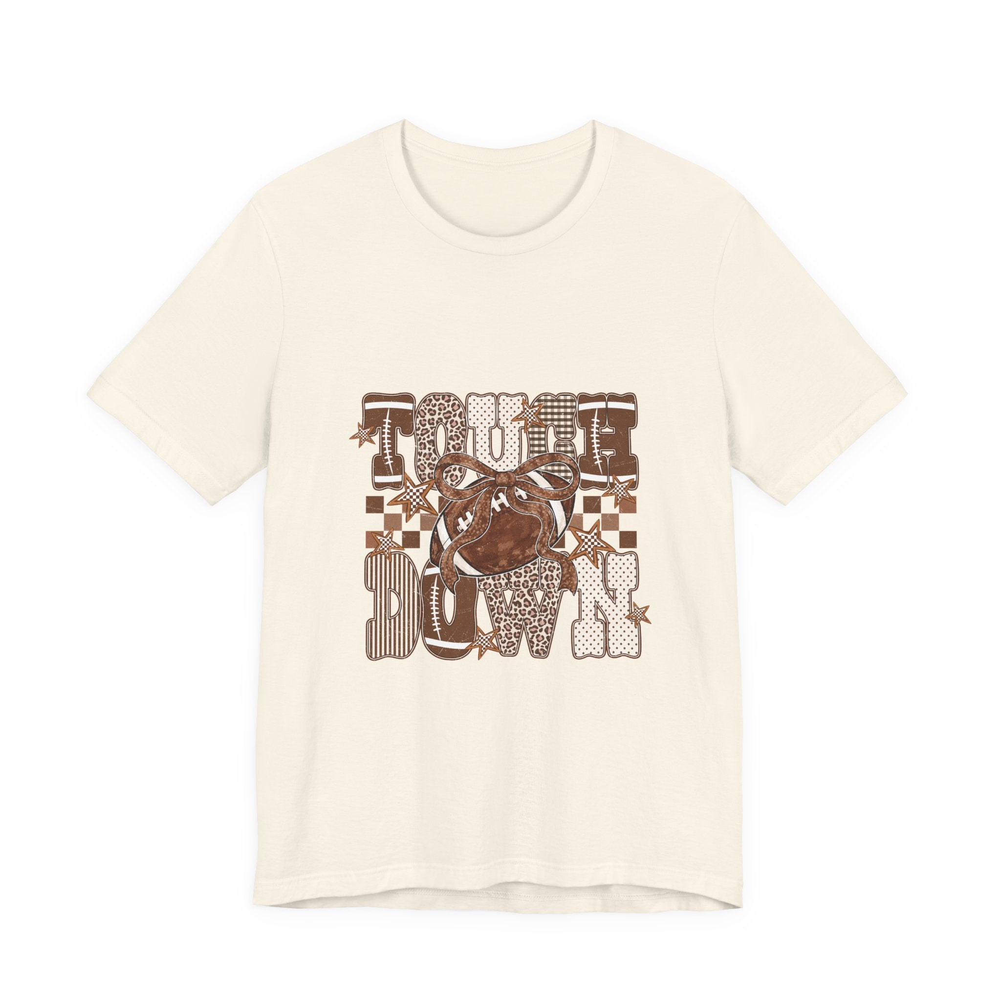 TouCh Down Bulldog Tee – Vintage Checkerboard Graphic T-Shirt
