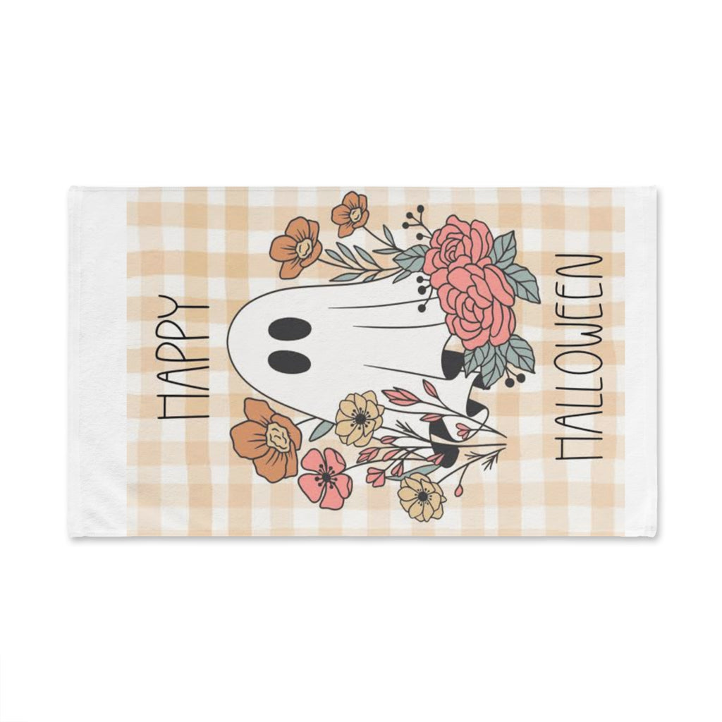 Happy Halloween Ghost Floral Hand Towel