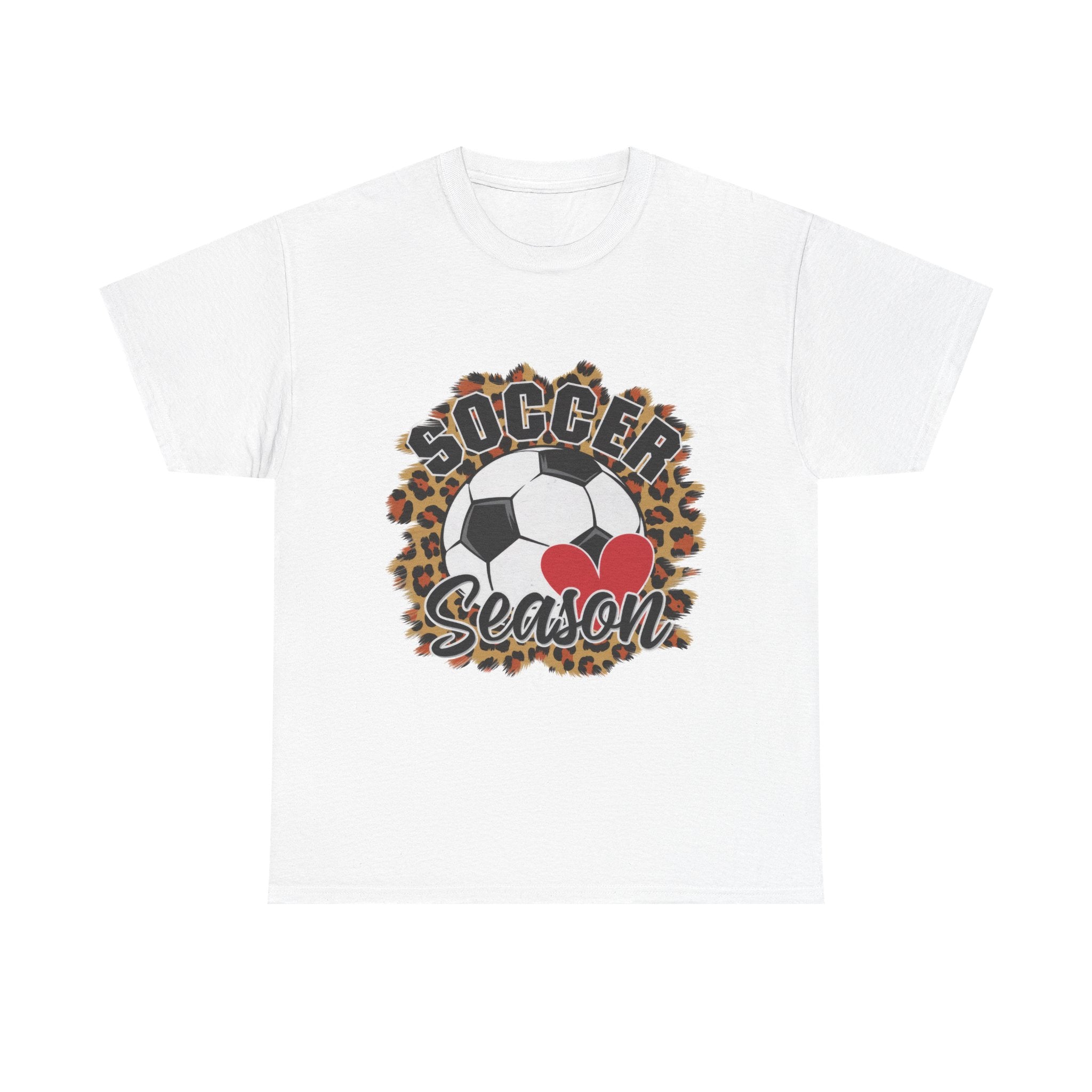 Soccer Season Leopard Heart T‑Shirt