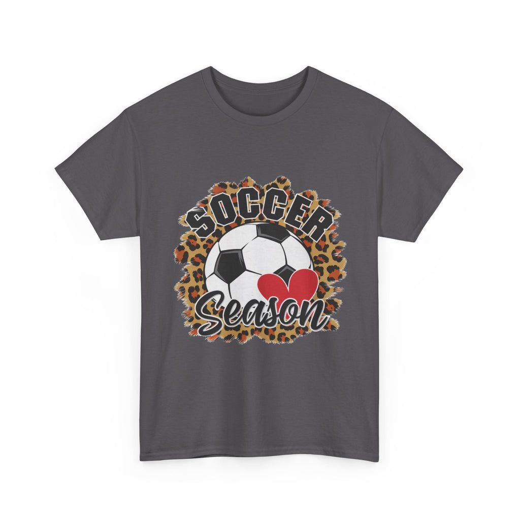 Soccer Season Leopard Heart T‑Shirt