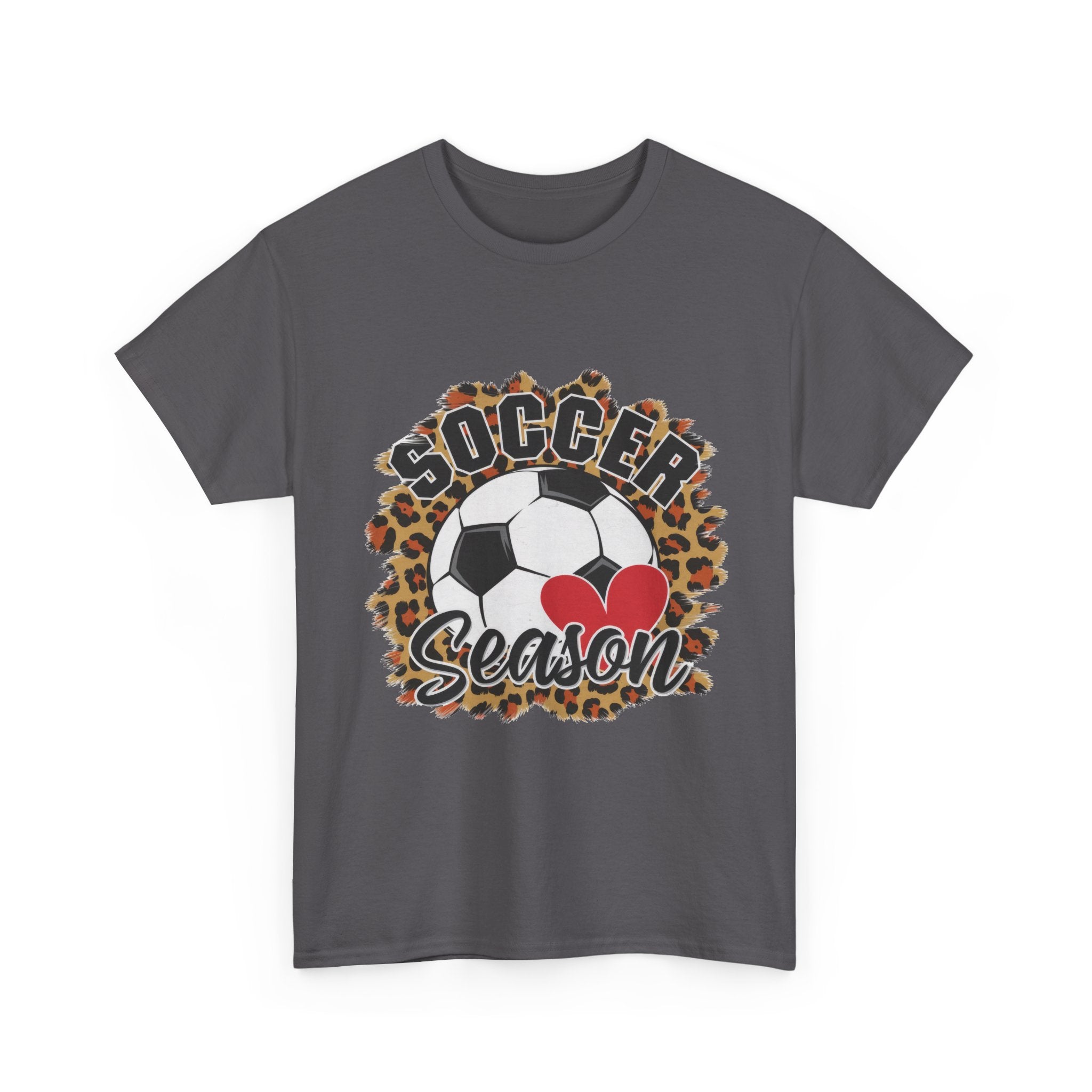 Soccer Season Leopard Heart T‑Shirt