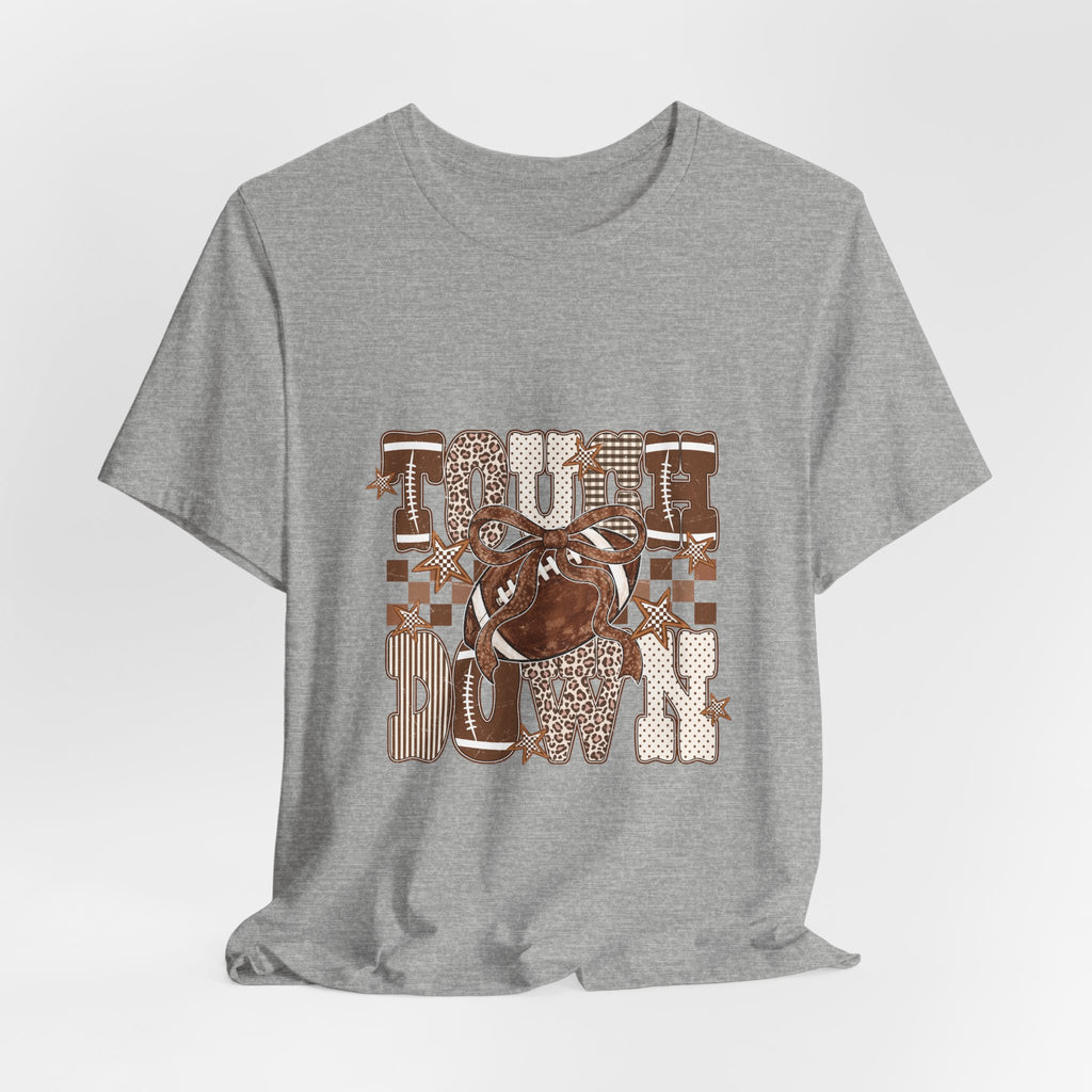 TouCh Down Bulldog Tee – Vintage Checkerboard Graphic T-Shirt