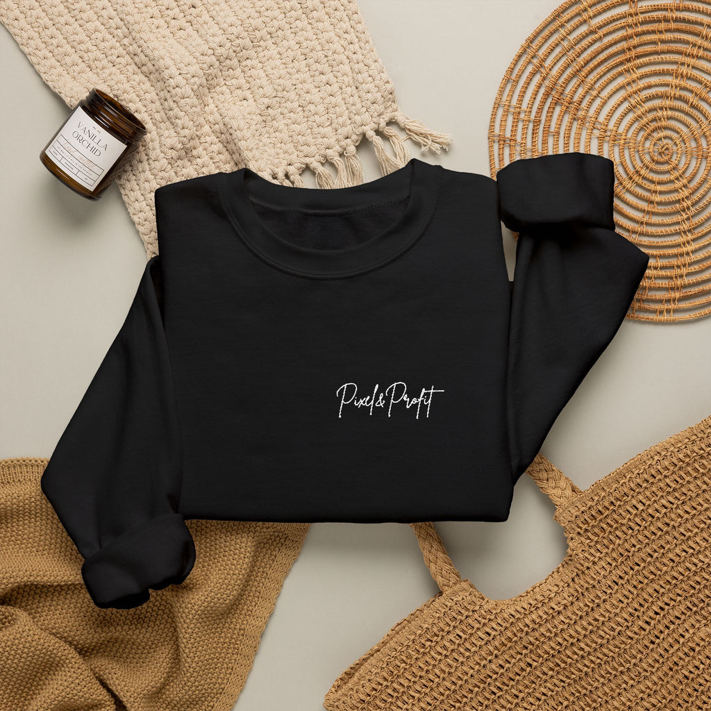 Minimal 'Black Art' Script Crewneck Sweatshirt