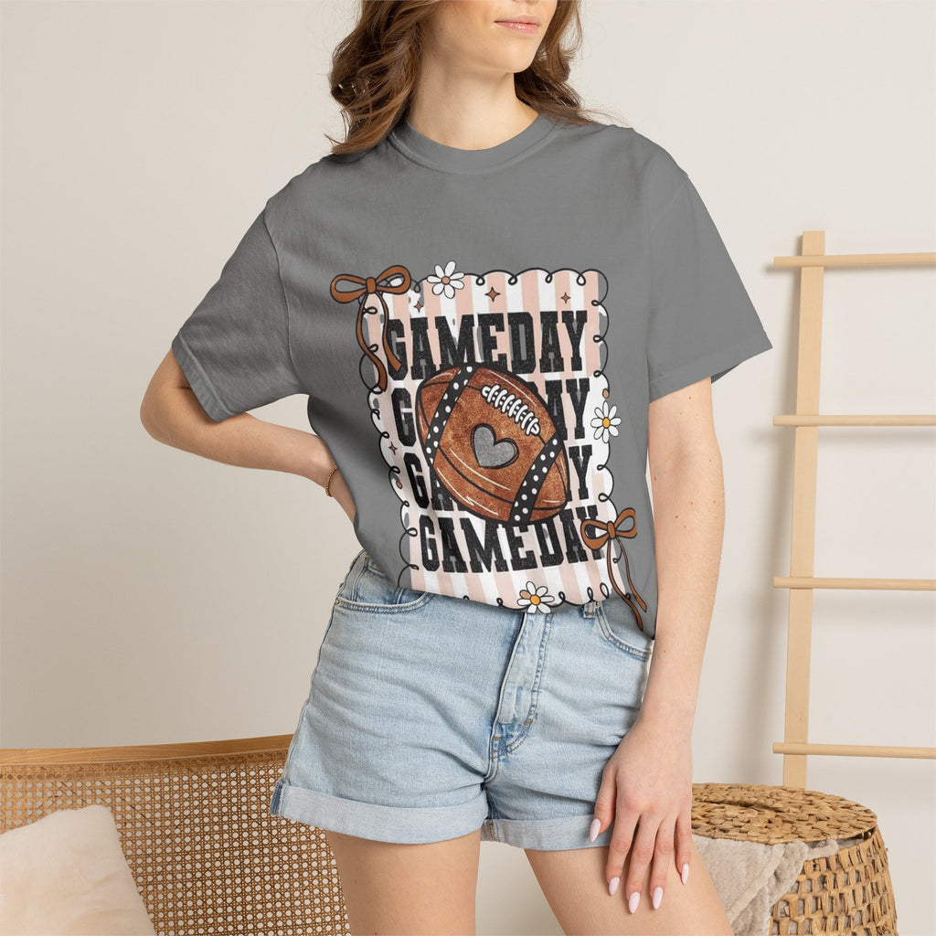 Gameday Football T-Shirt — Retro Floral Game Day Tee