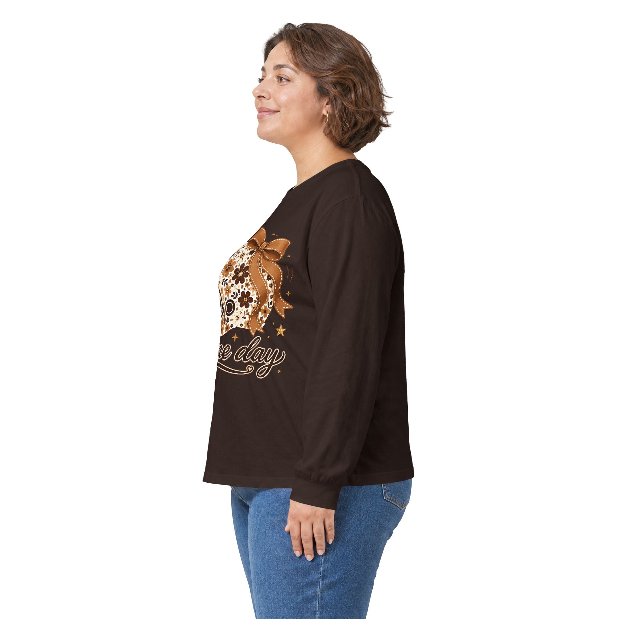 Game Day Floral Football Helmet Long Sleeve Tee
