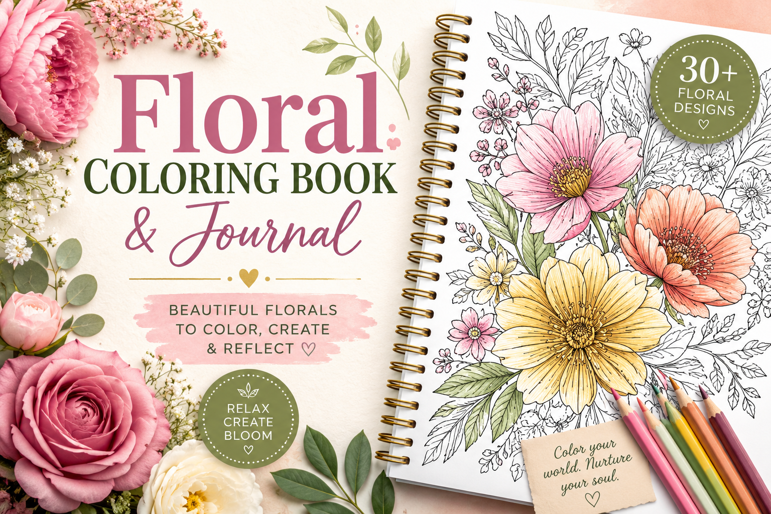 Daily Journal& Coloring Book
